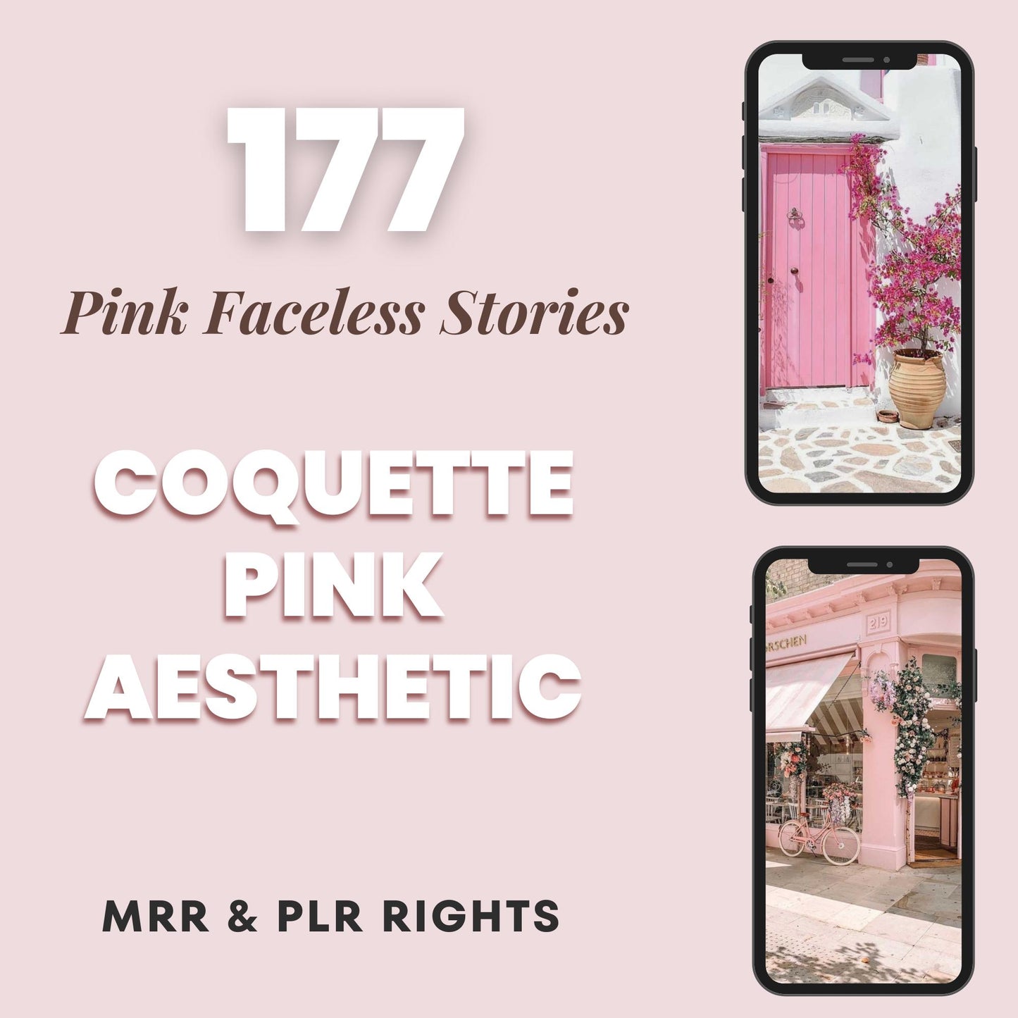 Aesthetics Pink Faceless Reels, High quality video reels, Posts, Stories, Faceless Digital marketing, With resale rights PLR-MRR, Canva