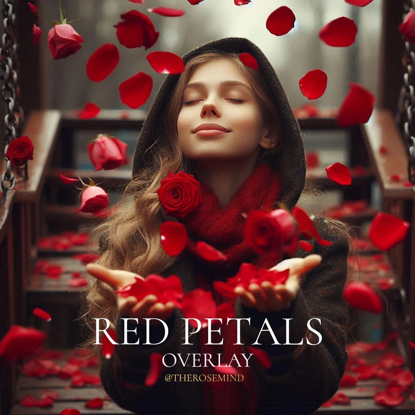 Overlays Petals red rose
